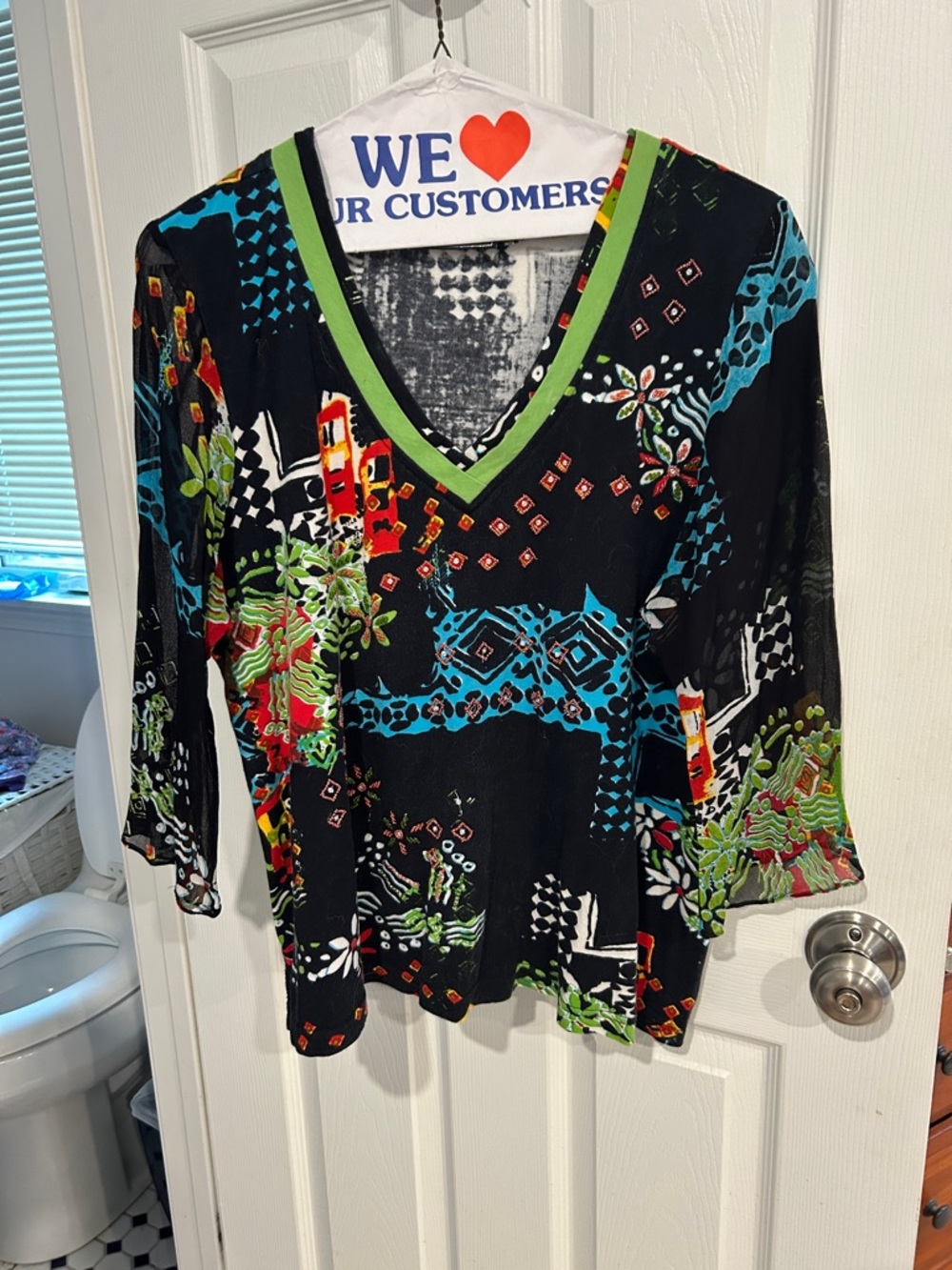 Funky beaded colorful top